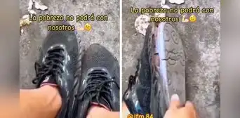 Joven crea insólita solución para que sus zapatillas le duren para siempre: “Son convertibles” Joven crea insólita solución para que sus zapatillas le duren para siempre: “Son convertibles”