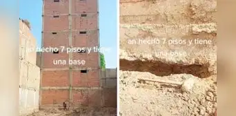 Albañil visitó edificio de 7 pisos recién construido, pero descubre detalle inesperado: “No tiene base” Albañil visitó edificio de 7 pisos recién construido, pero descubre detalle inesperado: “No tiene base”