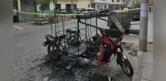 Cercado de Lima: extorsionadores queman mototaxi de de hombre que se negó a pagar cupo Cercado de Lima: extorsionadores queman mototaxi de de hombre que se negó a pagar cupo