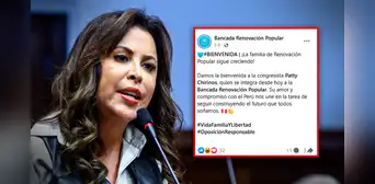 Congresista Patricia Chirinos deja Avanza País y oficializa su paso a Renovación Popular