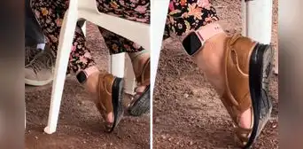 Mujer usa su smartwatch en el pie y usuarios cuestionan: “¿Así cuenta mejor los pasos?” Mujer usa su smartwatch en el pie y usuarios cuestionan: “¿Así cuenta mejor los pasos?”