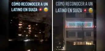 Peruana en Suiza causa furor al decorar su ventana con luces navideñas: “Costumbres del barrio”
