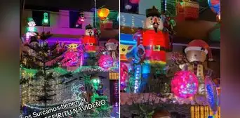 Familia en Surco sorprende al decorar su casa con figuras enormes de El Grinch, Papá Noel, entre otros: "El real sentimiento navideño"