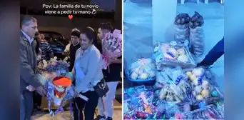 Familia llevó decenas de regalos para que joven pida la mano de su novia peruana: “Estilo Huancayo”