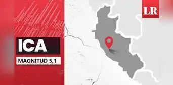 Temblor de magnitud 5,1 se sintió en Ica hoy, según IGP Temblor de magnitud 5,1 se sintió en Ica hoy, según IGP