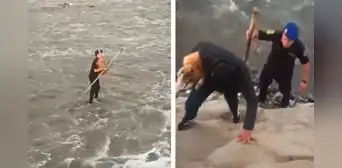Policías logran el rescate de perrito atrapado en el río Rímac: ingresaría a la Unidad Canina Policías logran el rescate de perrito atrapado en el río Rímac: ingresaría a la Unidad Canina