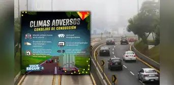 ¿Cómo conducir en climas adversos? Sutrán da 6 consejos para tener un viaje seguro en estas fiestas