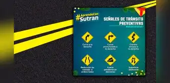 ¿Cuáles son las señales preventivas para conducir con precaución en Perú? 