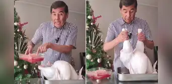 Jaime Delgado expone el verdadero peso de un pavo de Navidad tras descongelarlo y muestra el resultado: "El público merece saber"