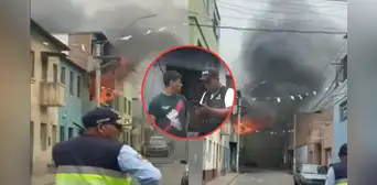 Hombre arriesga su vida y salva a su esposa e hijas de morir en voraz incendio en Chosica