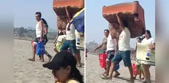 Familia peruana llevó su sofá a playa en Lima y usuarios bromean: “Los Gonzales” Familia peruana llevó su sofá a playa en Lima y usuarios bromean: “Los Gonzales”