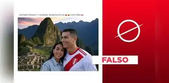 Cristiano Ronaldo no visitó Machu Picchu con un polo de la selección peruana: es un montaje Cristiano Ronaldo no visitó Machu Picchu con un polo de la selección peruana: es un montaje