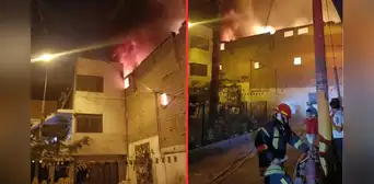 Voraz incendio durante Año Nuevo en El Agustino: diez unidades de bomberos atendieron el siniestro