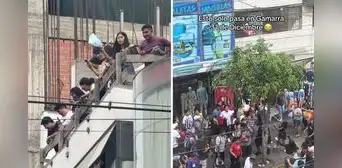 Comerciantes de Gamarra sorprenden al lanzar ropa desde los techos de las galerías: “Su mejor cábala” Comerciantes de Gamarra sorprenden al lanzar ropa desde los techos de las galerías: “Su mejor cábala”