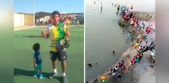 Joven padre muere ahogado tras rescatar a su hijo en el río Chira durante un paseo familiar en Piura