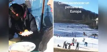 Familia peruana sorprende al llevar su olla de comida a la nieve en Europa: "No hay de qué avergonzarse" Familia peruana sorprende al llevar su olla de comida a la nieve en Europa: "No hay de qué avergonzarse"