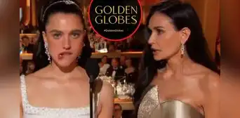 Demi Moore y Margaret Qualley recrean escena de 'La sustancia' en los Globos de Oro 2025: "Es mi semana"