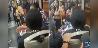 Peruanas se pelean por asiento en Metropolitano y terminan sentadas una sobre la otra: "Solo pasa en Perú" Peruanas se pelean por asiento en Metropolitano y terminan sentadas una sobre la otra: "Solo pasa en Perú"