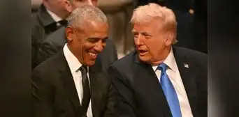 Trump y Obama fueron captados sonriendo en velorio del expresidente de USA Jimmy Carter pese a sus posturas políticas