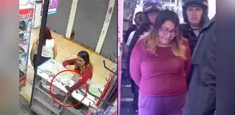 Mujer es sorprendida robando celular de vendedora en Las Malvinas: cámaras de seguridad captaron el delito