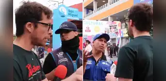 Fiscalizadores de San Miguel impiden entrevista a youtuber Henry Spencer al asegurar que la calle es propiedad privada Fiscalizadores de San Miguel impiden entrevista a youtuber Henry Spencer al asegurar que la calle es propiedad privada