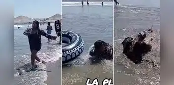 Peruana graba un TikTok en el mar y vive un inesperado momento: "Le reiniciaron el Windows" Peruana graba un TikTok en el mar y vive un inesperado momento: "Le reiniciaron el Windows"