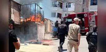 Incendio en Chorrillos afectó dos familias: 5 unidades de bomberos controlaron el siniestro