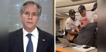 Antony Blinken expulsa a un supuesto periodista que lo llamó "¡criminal!" por el apoyo de EE. UU. a Israel en Gaza