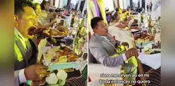 Matrimonio juliaqueño sorprende con gigantesco plato de comida: "Como reyes"