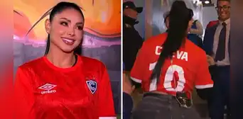 Pamela Franco sorprende al lucir camiseta de Christian Cueva en 'Noche del Rojo Imperial' de Cienciano: "Siempre arriba" Pamela Franco sorprende al lucir camiseta de Christian Cueva en 'Noche del Rojo Imperial' de Cienciano: "Siempre arriba"