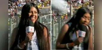 Reportera de SportsCenter esquivó pelotazo en vivo durante el amistoso Colo Colo vs. Racing: "¡Pensé que iba a cabecear!"