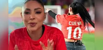 Pamela Franco sorprende al lucir camiseta de Christian Cueva en 'Noche del Rojo Imperial' de Cienciano: "Siempre arriba"