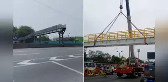 Cierran parcialmente Vía de Evitamiento por trabajos en puente peatonal Palmeras