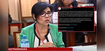 Alejandra Aramayo culpa a "funcionario de confianza" de Presidencia del Congreso por comunicado sobre muerte de Andrea Vidal