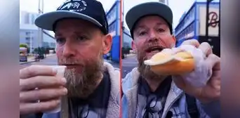 Turista de Estados Unidos prueba pan con queso y quinua de carretilla en Perú y queda fascinado: “Es excelente”