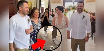 ¿Nueva tendencia? Giacomo Bocchio y el impensado "outfit" que usó en su boda con Brenda Dávila