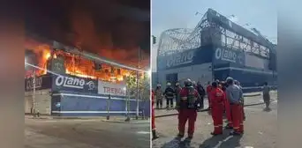 Feroz incendio consumió ferretería Olano en Trujillo: más de 50 bomberos atendieron la emergencia