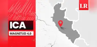 Temblor de magnitud 4,0 remeció Ica hoy, según IGP Temblor de magnitud 4,0 remeció Ica hoy, según IGP