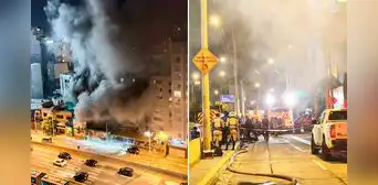 Fuerte incendio en Miraflores: 19 unidades de bomberos atienden emergencia en avenida Paseo de la República