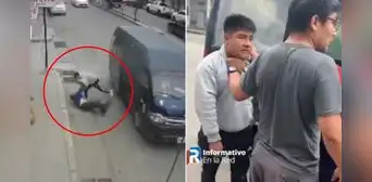 Cobrador de combi agrede y arroja al suelo a adulto mayor que le pidió el vuelto de su pasaje en Cajamarca