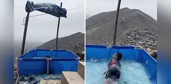 Peruana instala piscina en la cima de cerro y sorprende a usuarios con la vista: "¿Es Marte?" Peruana instala piscina en la cima de cerro y sorprende a usuarios con la vista: "¿Es Marte?"