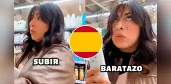Joven peruana visita supermercado en España y compara los precios: "En Perú es más caro"