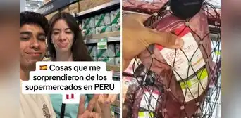 ¿Carne con candado? Español visita supermercado en Perú y queda sorprendido con detalle