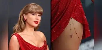 Taylor Swift rinde homenaje a su novio Travis Kelce con detalle atrevido en su atuendo durante los Premios Grammy 2025