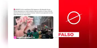 Video no muestra marcha en Nueva York por seguidores de Hamás tras la muerte de rehén estadounidense