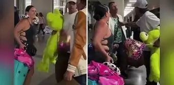 Mujer llegó al aeropuerto y la reciben su novio y su amante: el inesperado final es viral Mujer llegó al aeropuerto y la reciben su novio y su amante: el inesperado final es viral