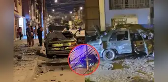 Los Olivos: vehículo estalla tras un ataque con explosivos y causa destrozos en la zona Los Olivos: vehículo estalla tras un ataque con explosivos y causa destrozos en la zona