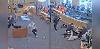 Familiares de joven de 21 años asesinada agrededen al homicida durante audiencia en Albuquerque, Nuevo México Familiares de joven de 21 años asesinada agrededen al homicida durante audiencia en Albuquerque, Nuevo México