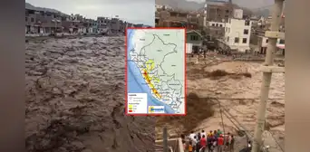 Senamhi emite alerta roja por huaicos y activación de quebradas: Lima y 5 regiones en riesgo por lluvias intensas