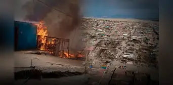 Feroz incendio arrasa 58 viviendas en Chimbote: al menos 47 familias se quedaron sin hogar en la zona de San Pedro